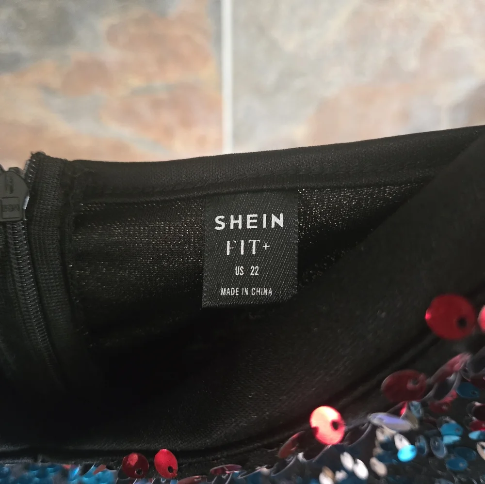 Shein Multicolor Sequin Party Dress Size 22 - Picture 4 of 4